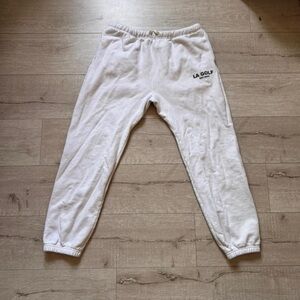White LA Golf Made In USA 100% Cotton Sweatpants 🤍